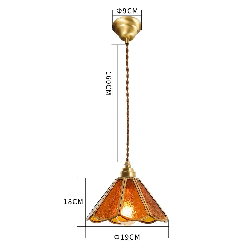 Japanese Style Vintage Copper Luminaria LED lamp