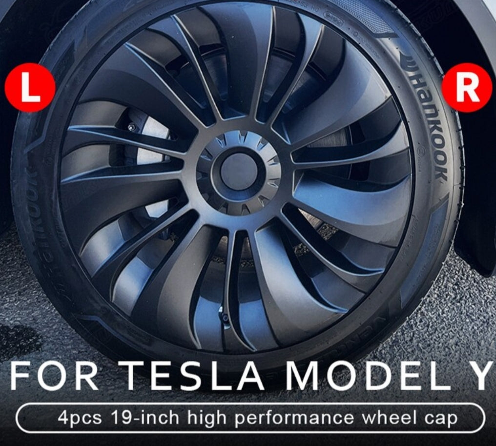 4 Stück für Tesla Model Y 19 Zoll Ersatz-Radkappe 2018–2023