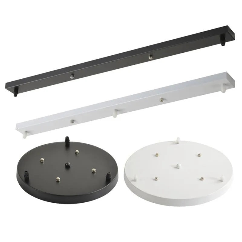 Ceiling Plates Iron 2/3/4/5 holes Straight/Round for lights