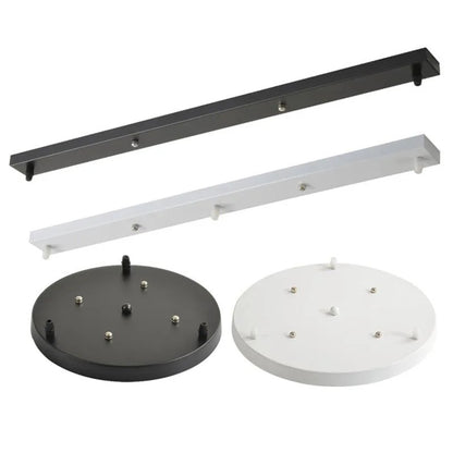 Ceiling Plates Iron 2/3/4/5 holes Straight/Round for lights