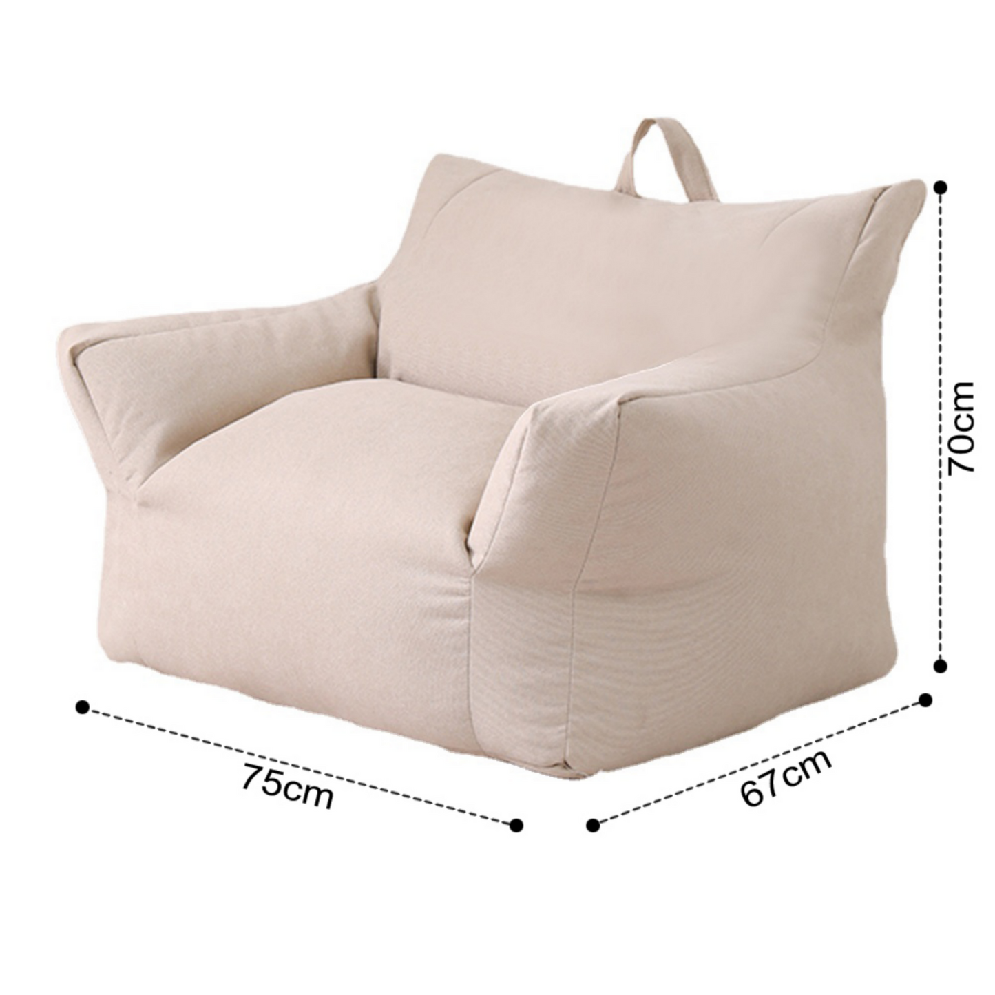 Wagner - Drag & Drop-Couch aus Baumwolle mit Sitzsack