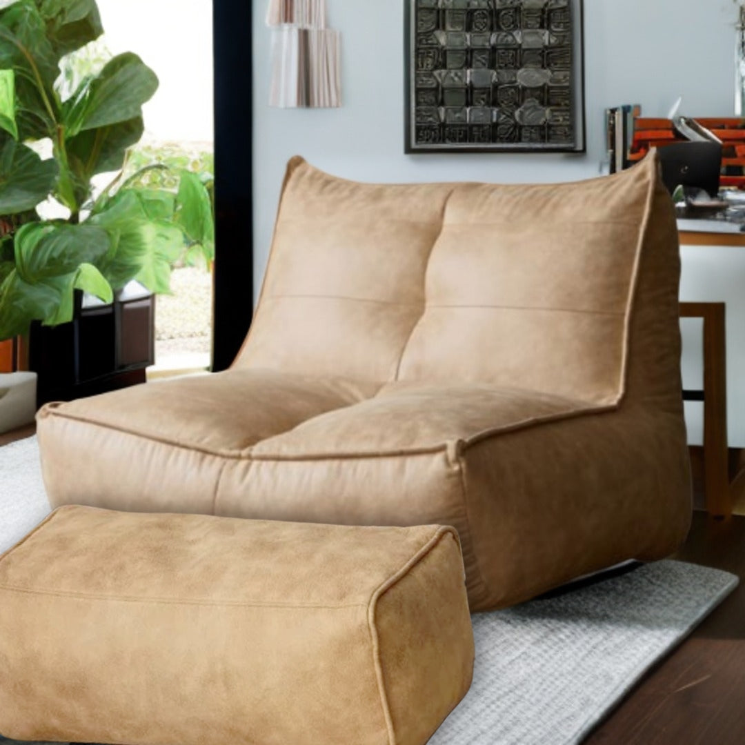 Wagner - Fauteuil Beanbag Rib Modern Retro-Leather