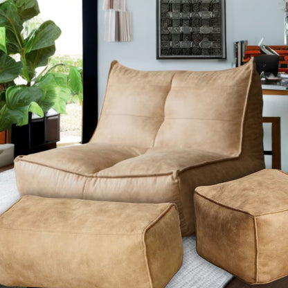 Wagner - Fauteuil Beanbag Rib Modern Retro-Leather