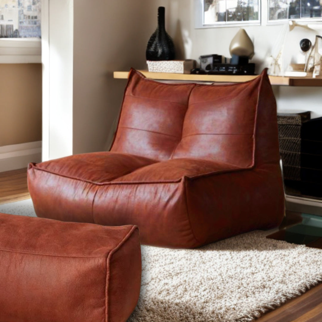 Wagner - Fauteuil Beanbag Rib Modern Retro-Leather