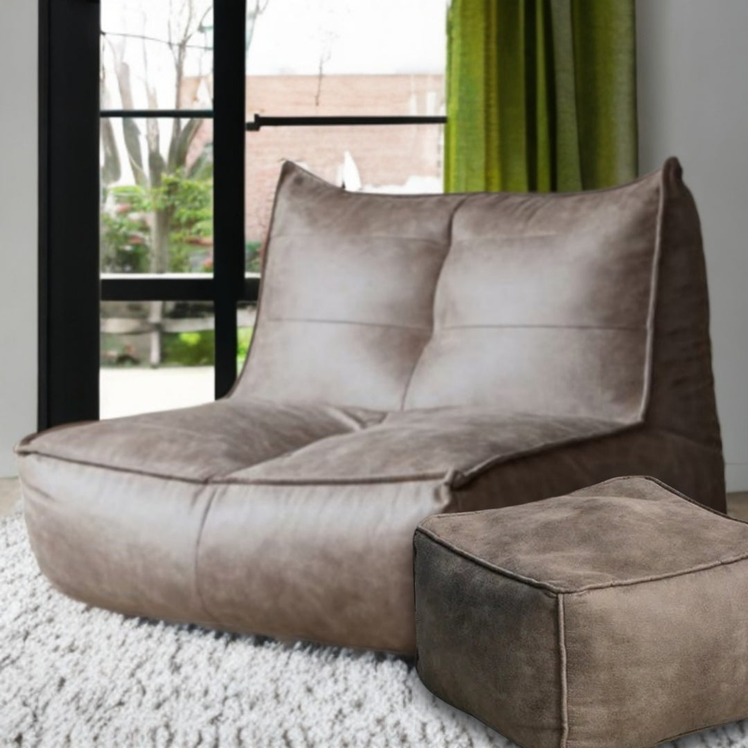 Wagner - Fauteuil Beanbag Rib Modern Retro-Leather