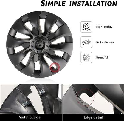 4PCS Wheel Cap Cover for Tesla Model 3 18 Inch 2018-2023