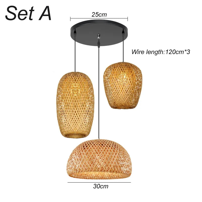 Rieten hanglampen woonkamer keuken badkamer hal entree