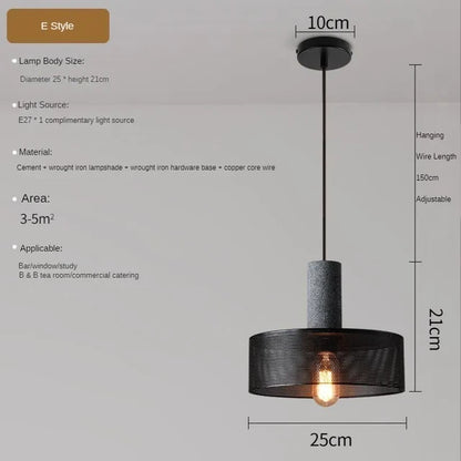 Industriële Hanglampen Zwart Metaal - Beton Grijs