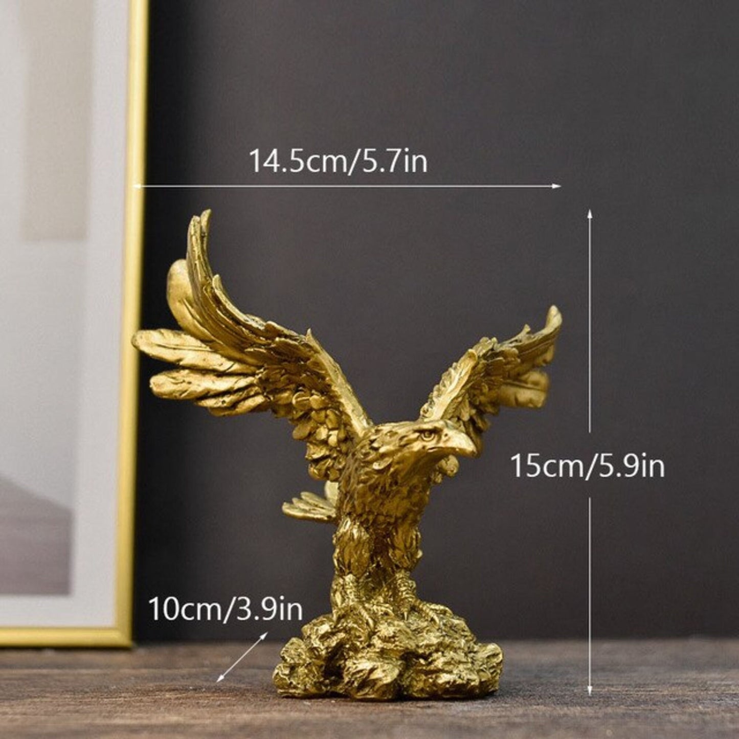 Steinadler | Amerikanische Harzstatue | Falcon Art Tiermodellkollektion Ornament Home Office Desktop Feng Shui Dekor Figuren