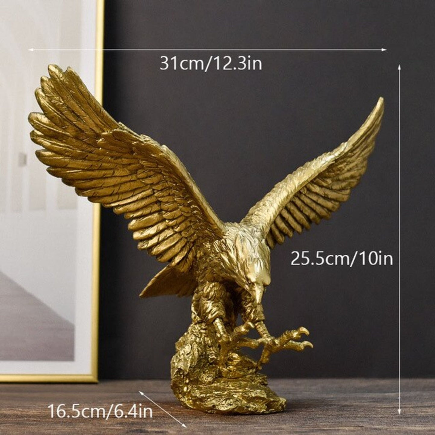 Steenarend | Amerikaans Harsstandbeeld | Falcon Art Animal Model Collection Ornament Home Office Desktop Feng Shui Decor Beeldjes