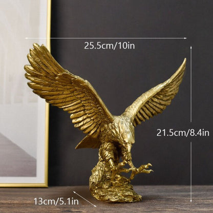 Steinadler | Amerikanische Harzstatue | Falcon Art Tiermodellkollektion Ornament Home Office Desktop Feng Shui Dekor Figuren