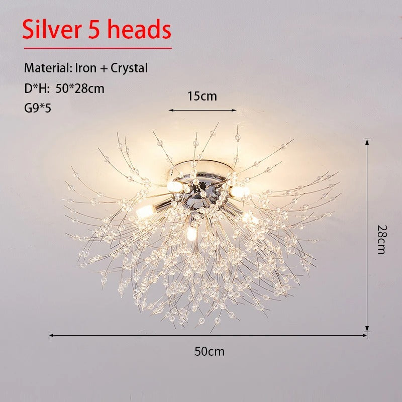 Dandelion Crystal Ceiling Light