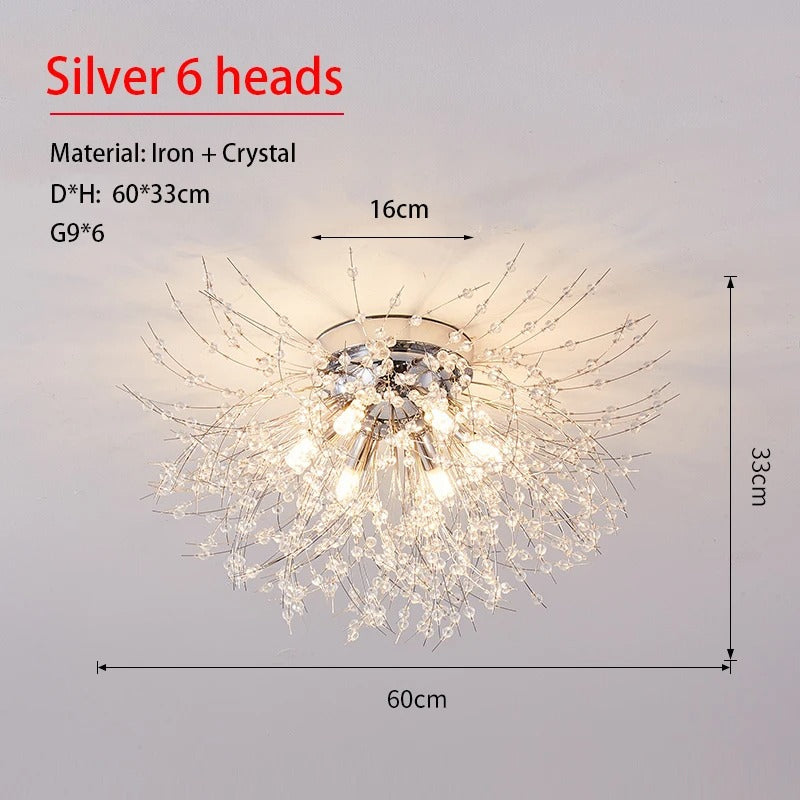 Dandelion Crystal Ceiling Light