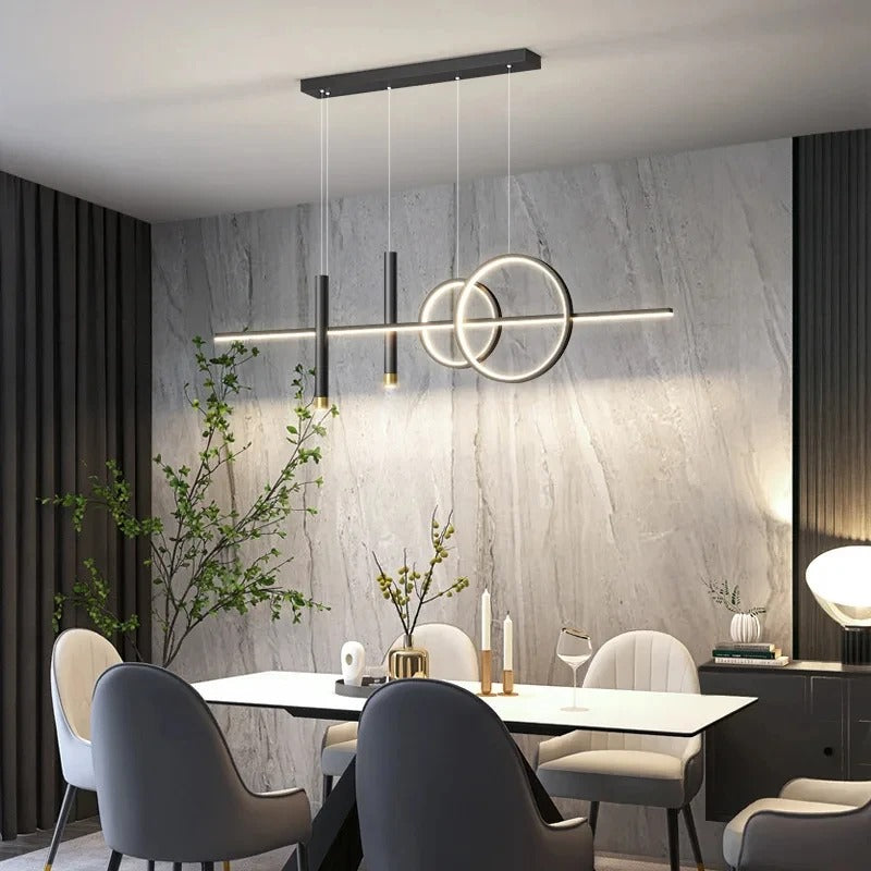 Modern LED Pendant Light – 100 cm Dining Table Lighting | Restaurant & Living Room Lamp