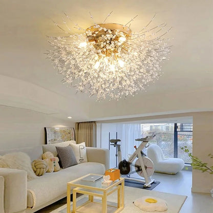 Dandelion Crystal Ceiling Light