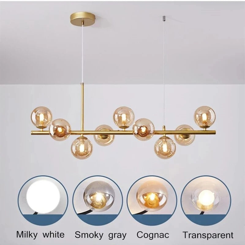 Designer LED Glass Globe Pendant Light