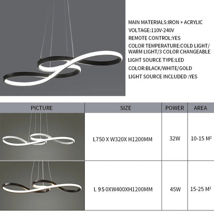 Modern LED Pendant Lamp Rings