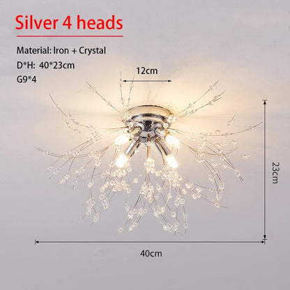 Dandelion Crystal Ceiling Light