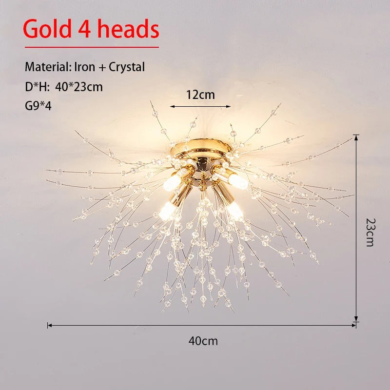 Dandelion Crystal Ceiling Light