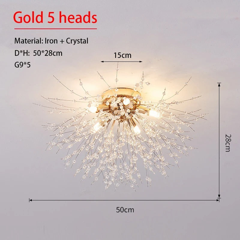 Dandelion Crystal Ceiling Light