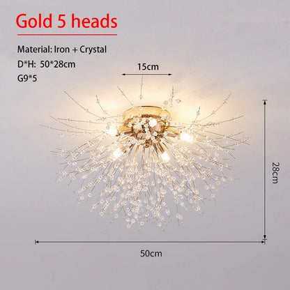 Dandelion Crystal Ceiling Light