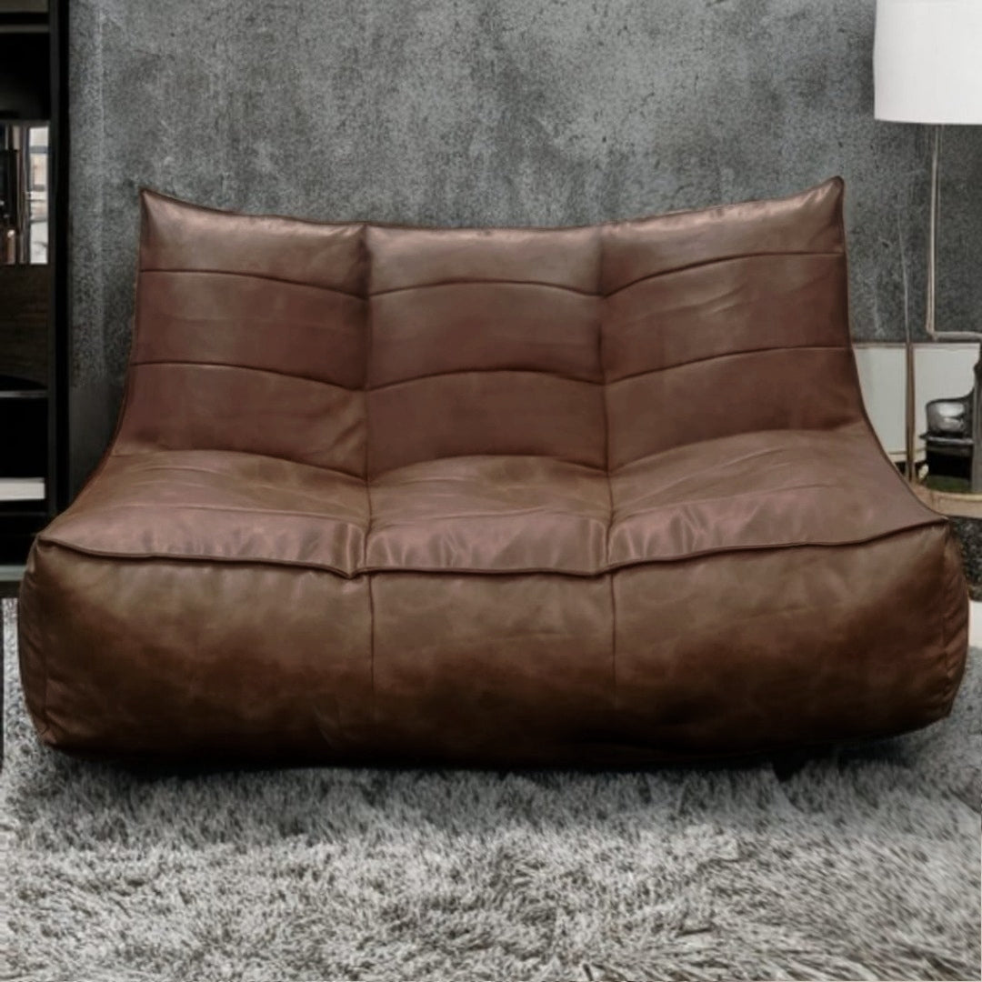 Wagner - Couch Beanbag Rib Modern Retro-Leather