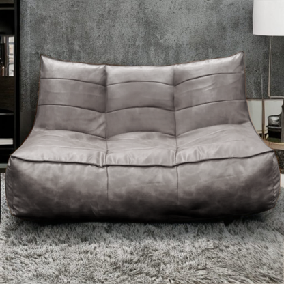 Wagner - Couch Beanbag Rib Modern Retro-Leather