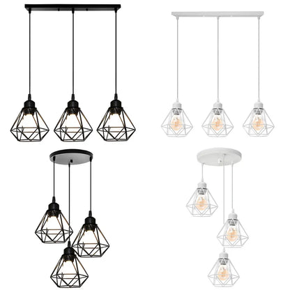 Industrial creative metal hanging lamps origami