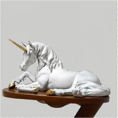 Unicorn Sculpture Nordic White Gold, home decor, decoration, artwork