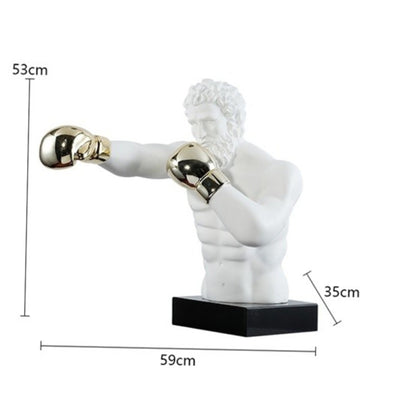 David Statue Boxing Decor Sculpture